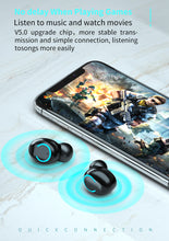 Load image into Gallery viewer, Earbud Headphone BTV 5.0 No Delay Noise Cancelling Gaming LED Display and Phone charger VF9-47 TWS -  Amuzi
