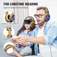 Load image into Gallery viewer, Gaming Headphones Camouflage Surround Sound Stereo Wired Earphones USB Microphone - Amuzi
