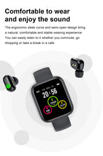 Load image into Gallery viewer, Smart Watch /Earphone Android/ IOS 2 in 1 Unisex - Amuzi
