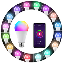 Load image into Gallery viewer, Remote Colorful RGB LED Light Dimmable Alexa Intelligent WIFI Smart Bulb
